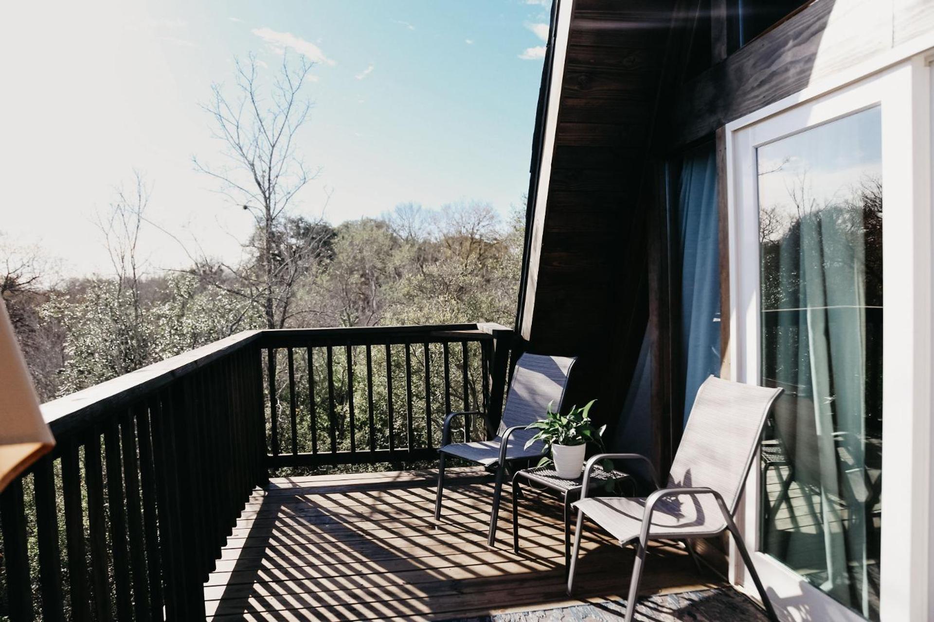 The Maverick: A-Frame W/ Hammock And Tree Top View New Braunfels Luaran gambar