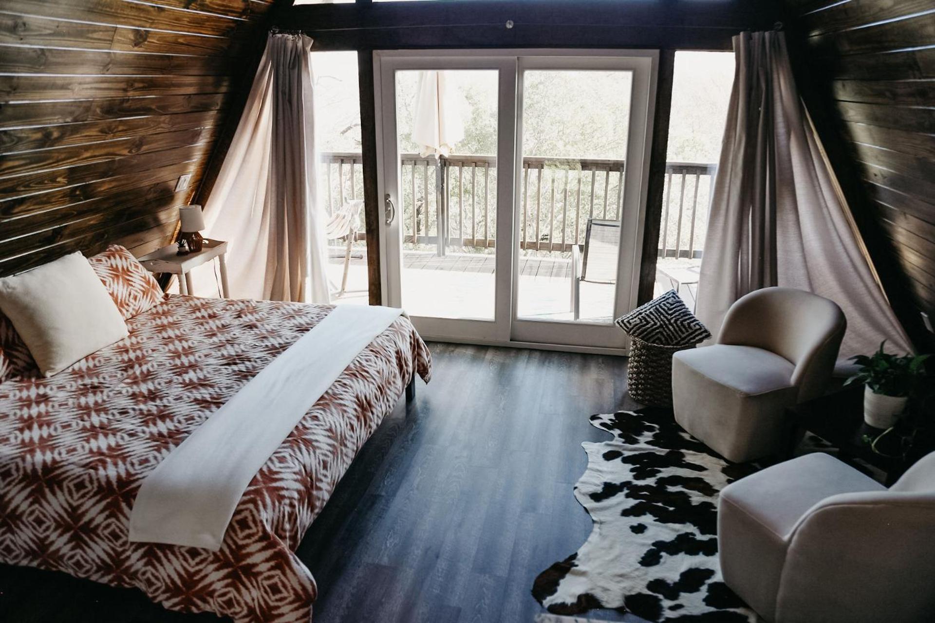 The Maverick: A-Frame W/ Hammock And Tree Top View New Braunfels Luaran gambar