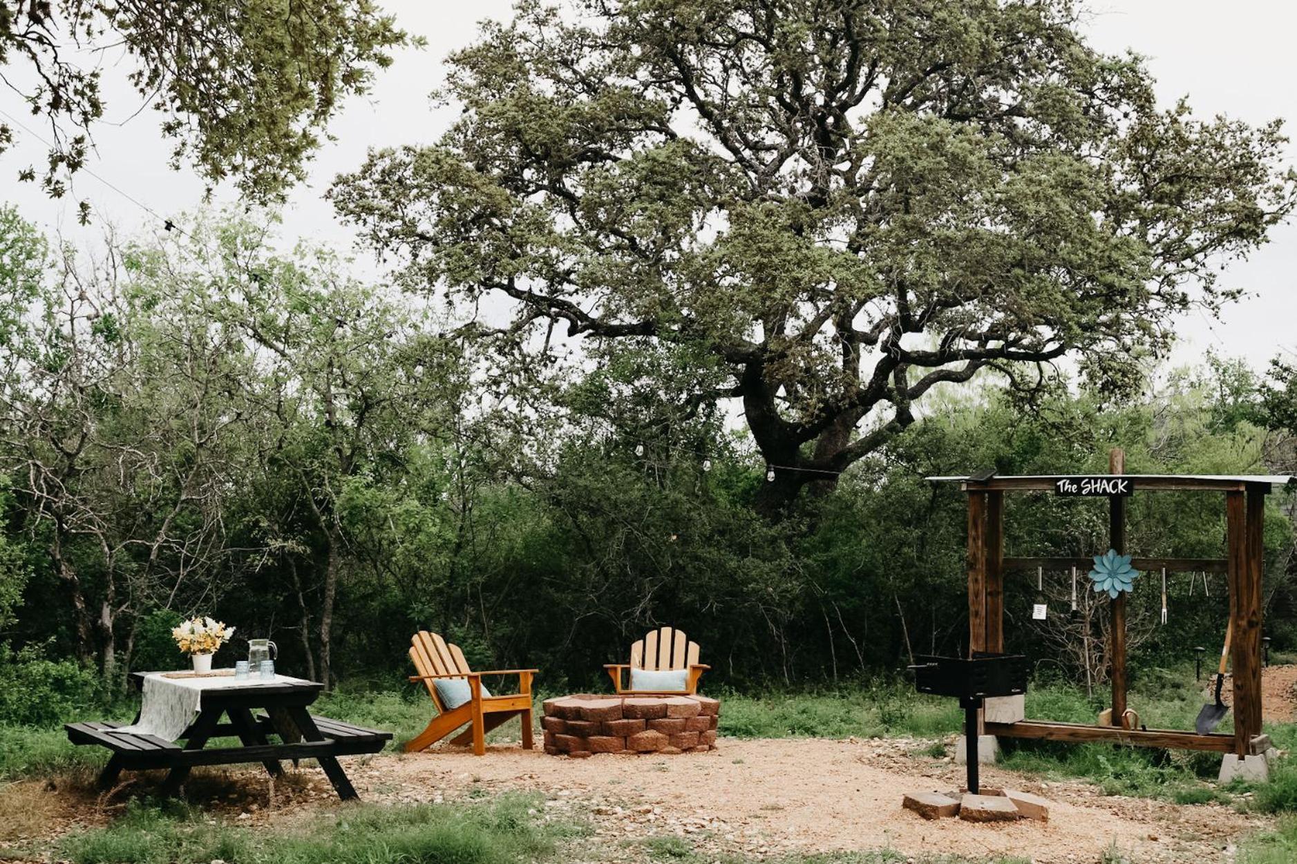 The Maverick: A-Frame W/ Hammock And Tree Top View New Braunfels Luaran gambar